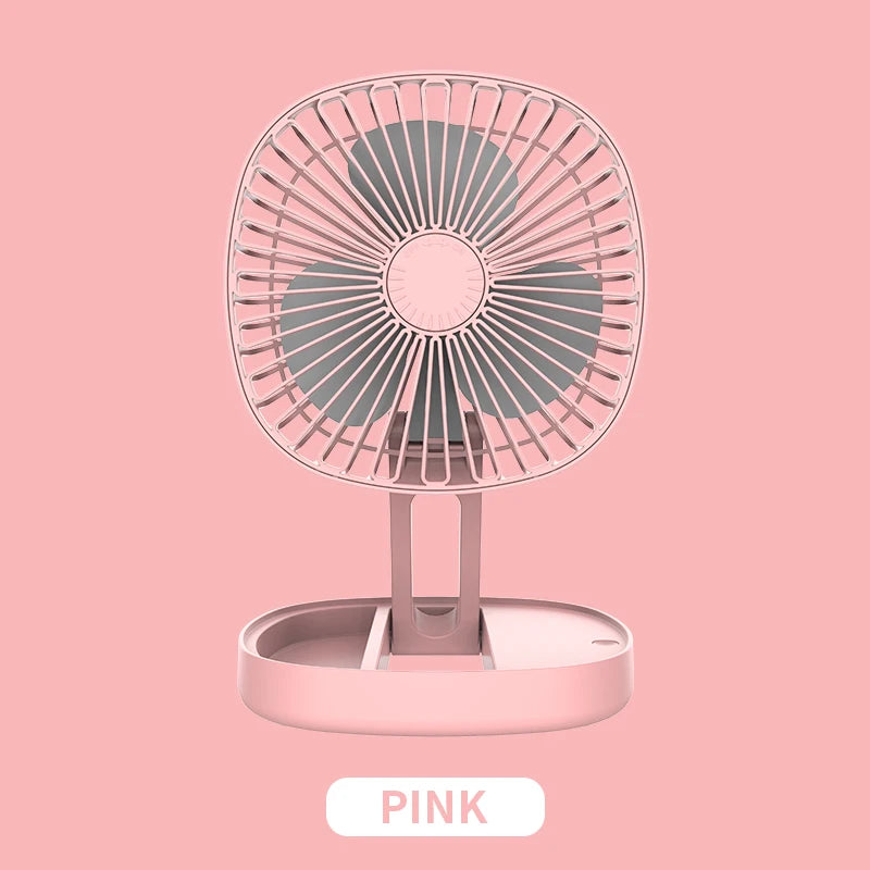 Desktop Wall Mounted Mini Small Foldable Fan Rechargeable Folding Electric Fan USB Small Fan Amping