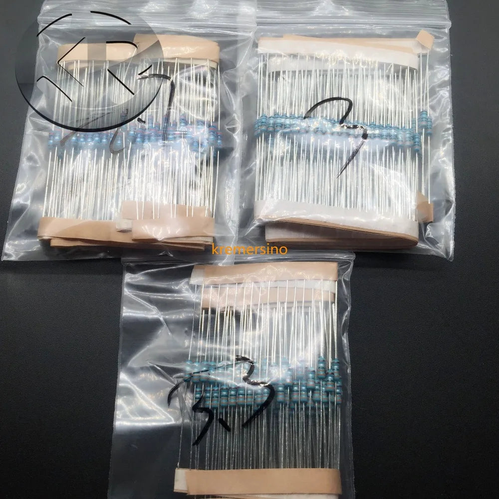 Resistor set for Vehicle Airbag Repairing 2ohm 2.2ohm 2.4ohm 2.7ohm 3.0ohm 3.3ohm 600 pieces of resistor