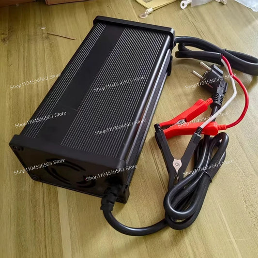 54.6V/58.4V/58.8V 20A Lithium Battery Charger - Compatible with 48V 16S 3.2V LiFePO4 and 13S/14S 3.7V Battery Packs