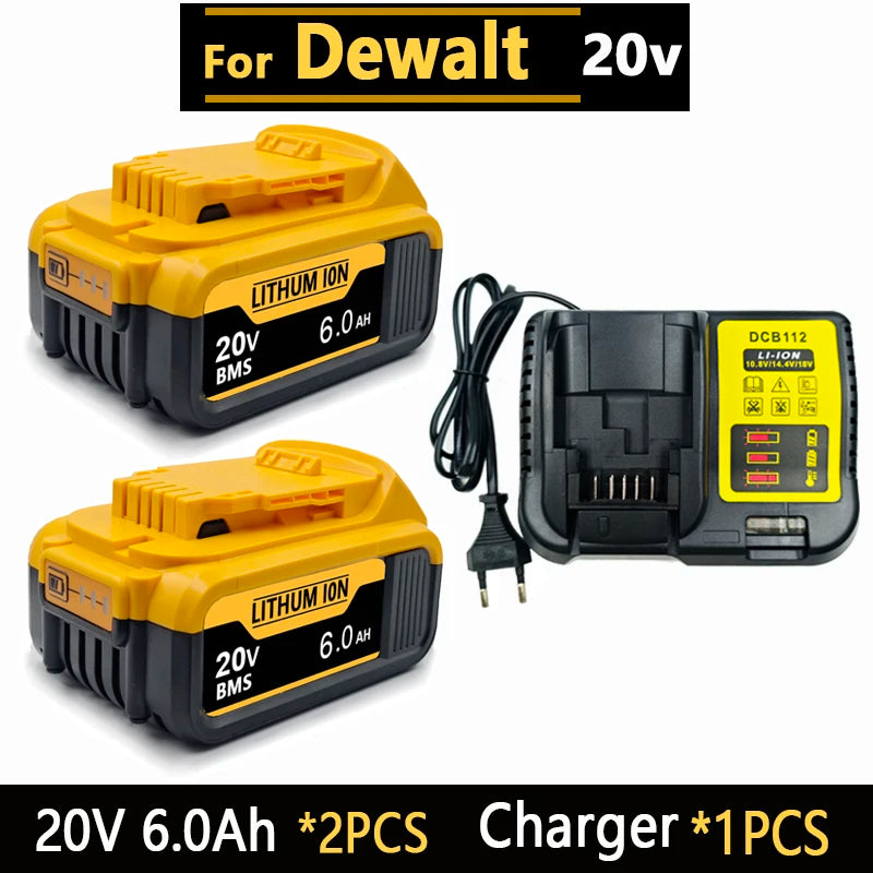 For Dewalt DCB200 20V Battery DCB205 DCB181 DCB182 DCB206 DCB209 Replacement Power Tool Lithium Batteries*-*