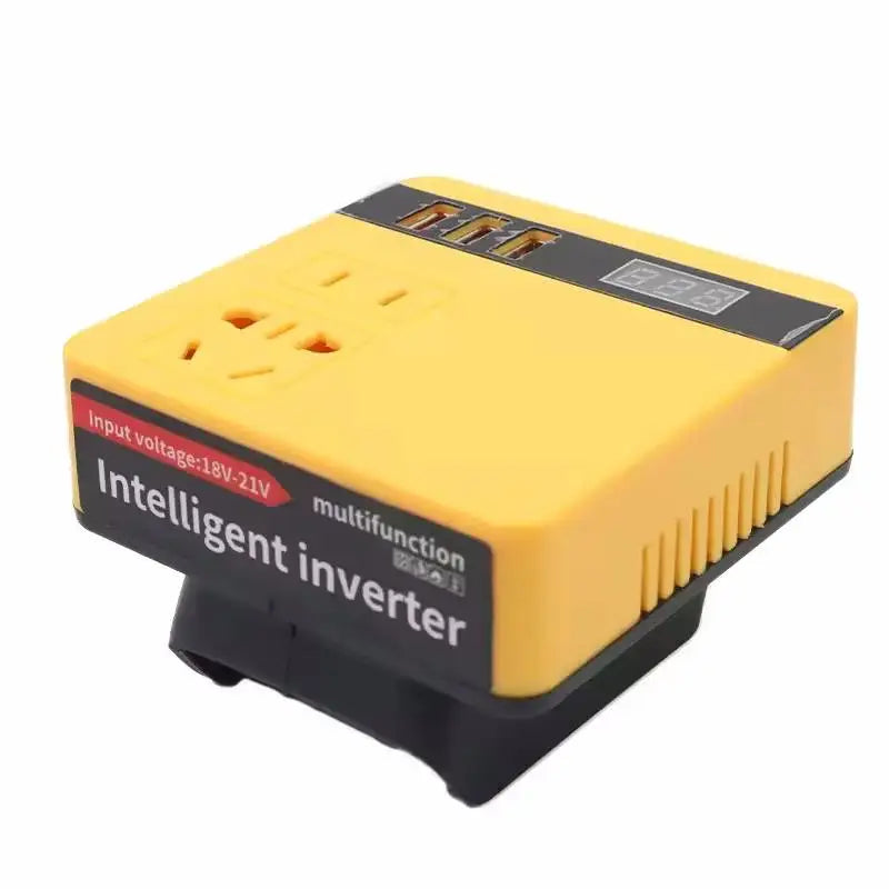 1Pcs 18V 20V To 220V Battery Inverter Dual Plug 120W Smart Transformer Multifunctional Household Outdoor Work Inverter Tool