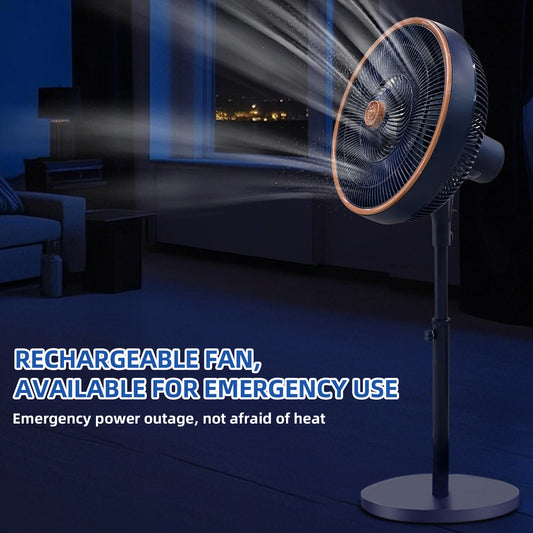 Solar Power Rechargeable Portable Solar Fan 16-Inch 16800mAh 100W Floor Fan 3D Air Circulation Electric Stand Fan Outdoor Use