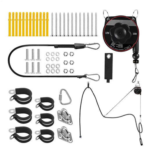 EV Charger Cable Holder Universal Wall Mount Protective EV Charger Cable Retractor for Outdoor Garage Ceiling Wall Parking Lot