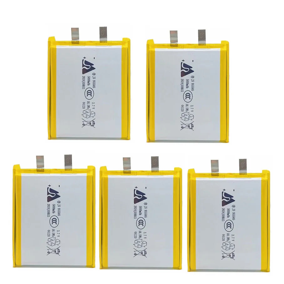 955565 Lithium Polymer Battery 3.7V 5000mAh Rechargeable Lipo Batteries for Mobile Power GPS Locator Camera Tablet PC DVD