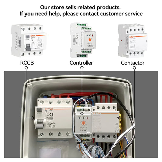 ETEK Evse Controller Electronic Protocol Chontrollers EV Charger Station Cable Socket 32A EKEPC2 AC 230V EKEPC2