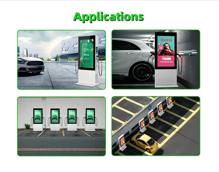 Customized Ev Charging Station Portable Environmental Friendly Dc 22Kw Ev Charger Advertising Screen Charging Station for USA