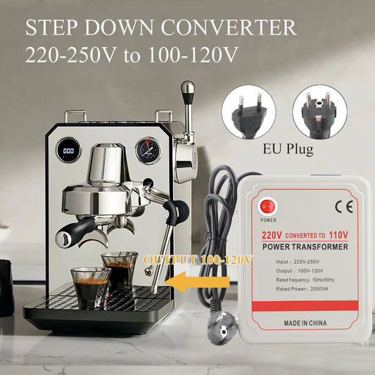 500W Step Down Voltage Converter 220V to 110V with Overload Protection AC Transformer for US 100-120V Home Appliances