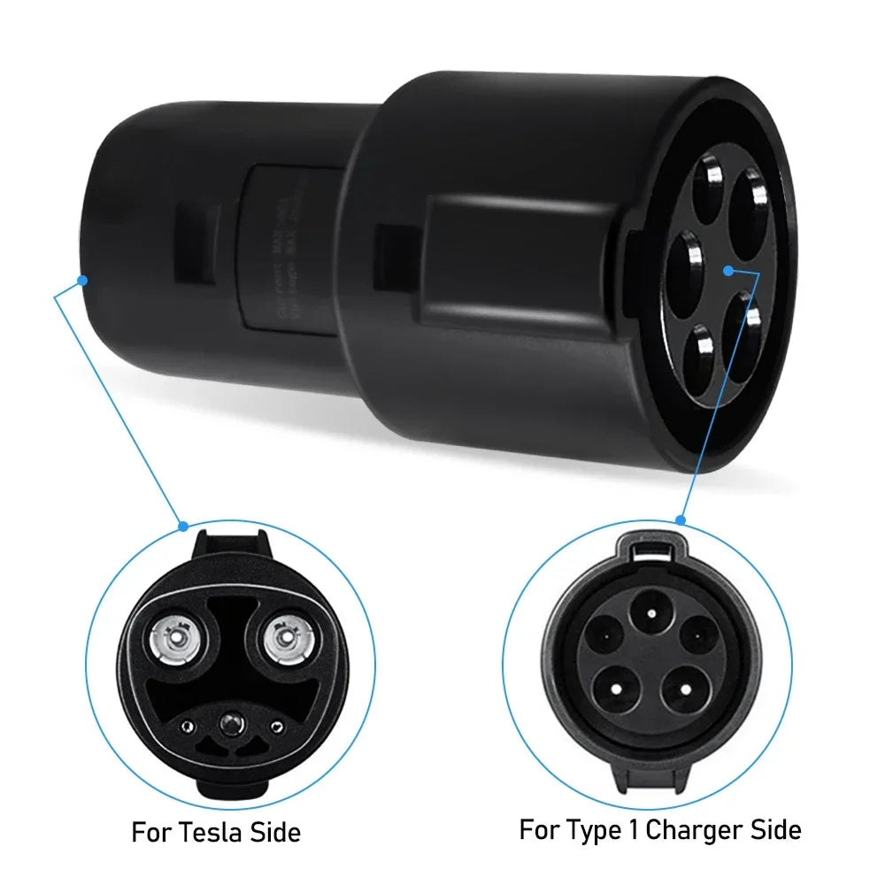 Electric Car Charging Adapter Barrel,32A EV charger converter charging station IEC 62196 Type2 to J1772 Type1 and Type1 to Type2