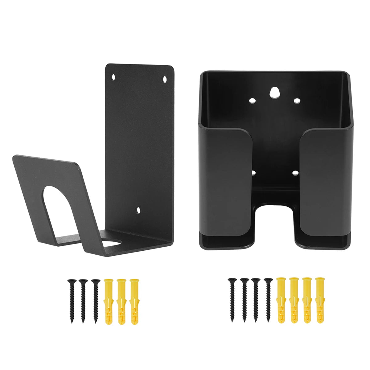 EV Charger Holder, Wall-Mounted Bracket Set, Compatible with SAE J1772 Connector & J-Hook