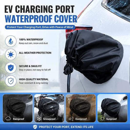 EV Charger Plug Port Rain Cover Magnetic 360° All-round Waterproof Dustproof Charger Gun Protector for Electric Car