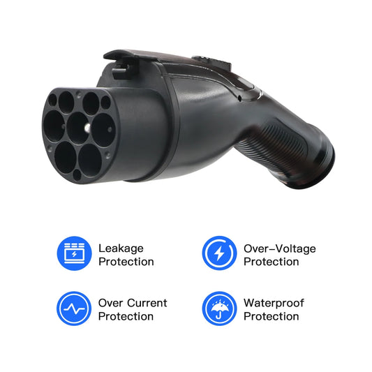 GB/T EVSE EV Charger Plug GBT Convertor 16A 32A 1P 3P 3.6/11/7.2/22KW For Electric PHEV Car Vehicle Charging Station