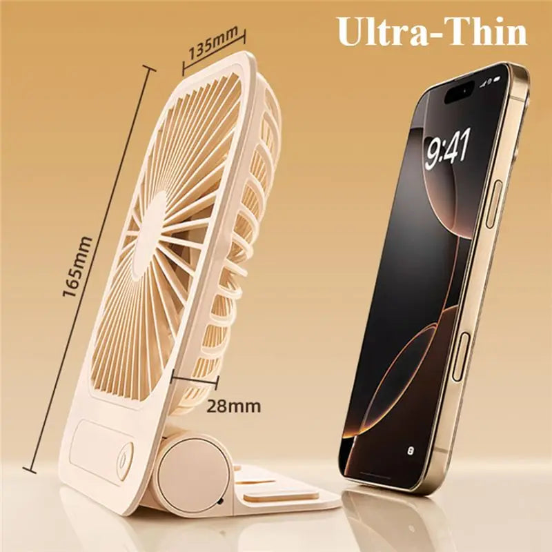 -November USB Rechargeable Portable Fan 180° Adjustable 4-Speed Cool Air Magnetic Thin Air Cooling Fan For Home Office Study