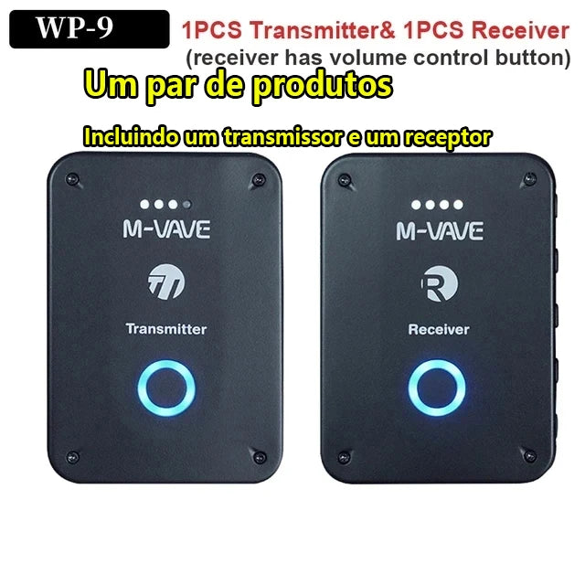 Dropshipping Wholesale M Vave WP9 Wireless Earphone Monitor 2.4GHz ISM Transmitter Receiver Support Stereo Mono Recording