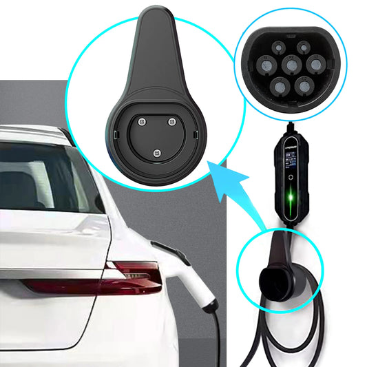 Ev Charger Holder Electric Car Ev Type 2 Charger Socket Waterproof Portable Electric Car Socket Holder Cable Extra Protection