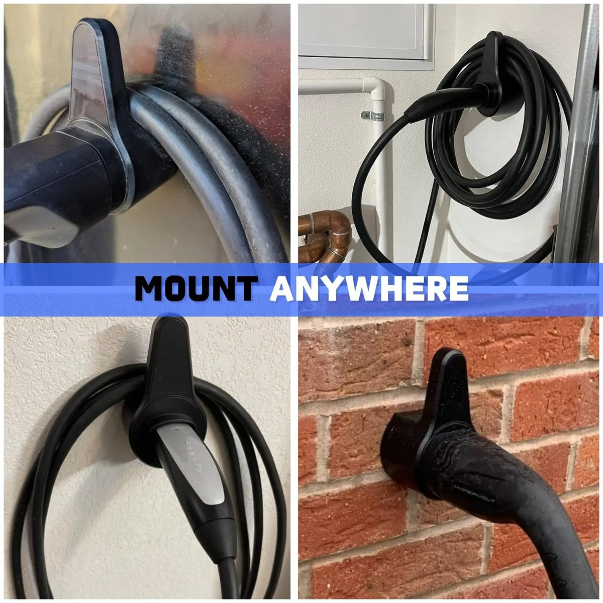 Type 2 EV Charger Holder EV Charger Plug Holder Stand Wallbox Socket Electric Car Charging Gun Cable Wall Mount Bracket