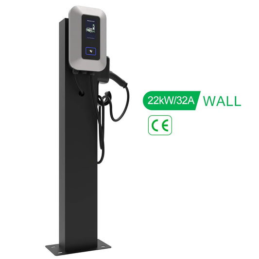 32A EV Charging Station 22KW 3Phase Electric Vehicle Charger Type2 EVSE Wallbox IEC62196-2 EV Charge Type 2 with 5M Cable