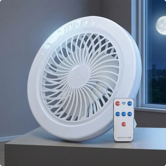 Solar Fan Light Type-C Charging USB Rechargeable Fan Light