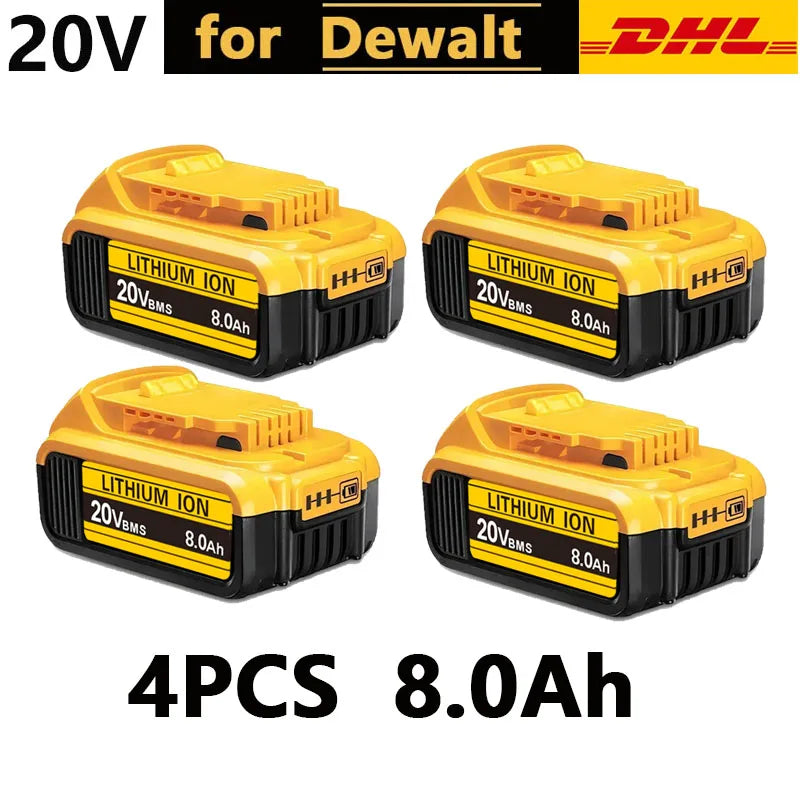 For DeWalt 20V Lithium Ion Batteries 20V 12Ah DCB203 Li Ion Battery Replacement DCB206 DCB205 DCB204 DCB200 Power Tools