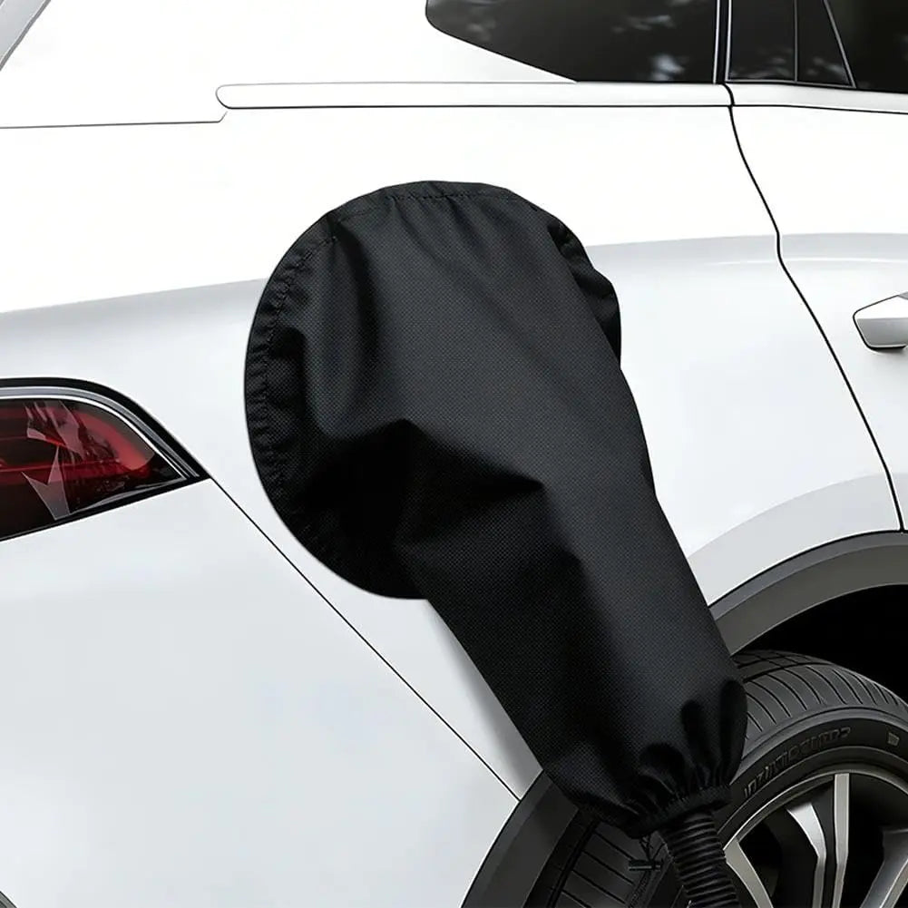 Electric Vehicle Charger Port Rainproof Cover Electric Car Charger Plug Cover Waterproof PVC with Strong Magnetic Strip for EV