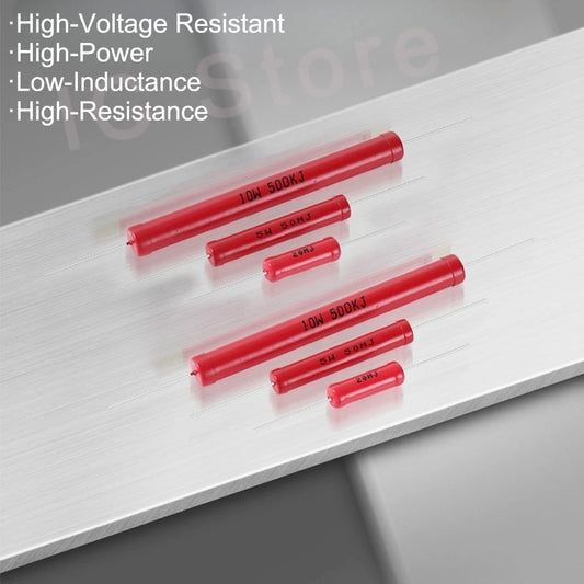 5PCS RI80 High Voltage Resistor 1W 2W 5W 10W 1K-50M Ohm Non Inductive High Value Resistor HV Resistor