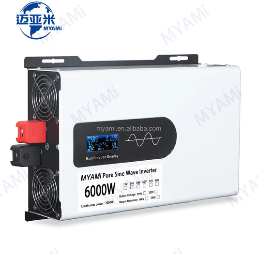 MYAMi Offgrid DC to Ac Converter 12V 24V 48V 60V 72V Pure Sine Wave 4KW 5KW 6KW 10000W Off Grid Solar System Car Power Inverters