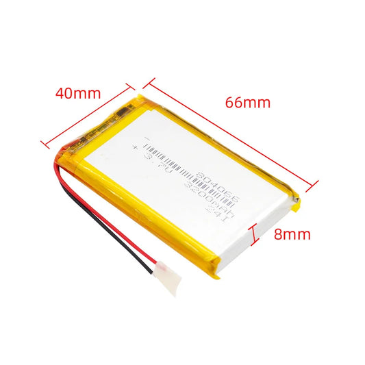 804066 3.7V 3200mAh Rechargeable Lithium Polymer Battery for Tablet Pc Speaker Camera Recorder Batteries