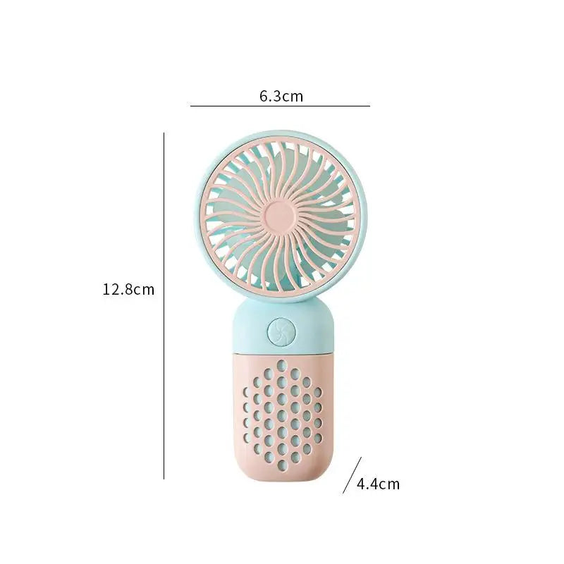 New Handheld Charging Fan Cartoon Cute Small Student Charging Small Fan Portable Mini USB Fan Mini Pocket