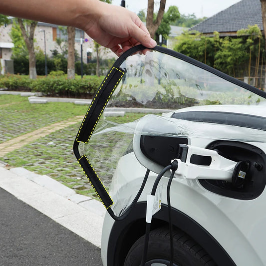 Auto Car EV Charger Plug Port Snow Rain Cover Magnetic Adhesion Waterproof Dustproof Chargering Protector for Electric Vehicles