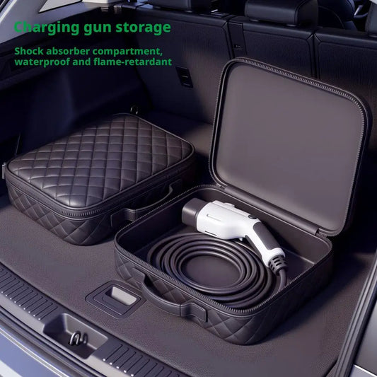 EV Car Charging Cable Storage Bag Round/Square Charging Units Bag Shockproof Anti Dust Charging Cable Carry Bag For Rechargeable