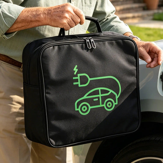 Portable EV Charging Gun Storage Bag Waterproof Protective Pouch Outdoor Travel Organizer for Electric Vehicle Charger Cabl