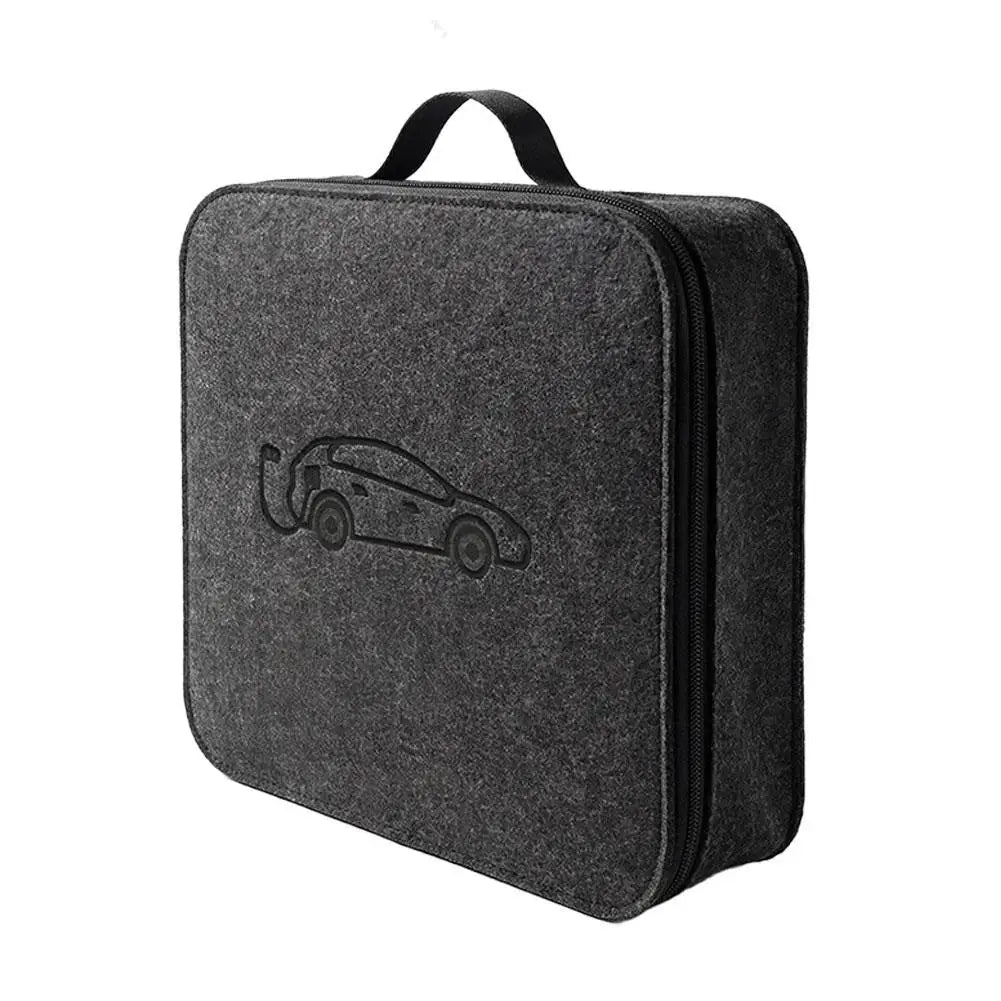 New Energy Vehicle Charging Gun Storage Bag Portable EV Charger Cable Bag Waterproof Auto EV Charging Jumper Storage Bag