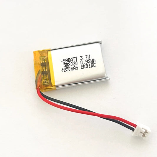 Lithium Polymer Battery 502030 3.7V 250mAh Rechargeable LiPo Cell for Toys LED Light Bluetooth Earphone For Smart Watch