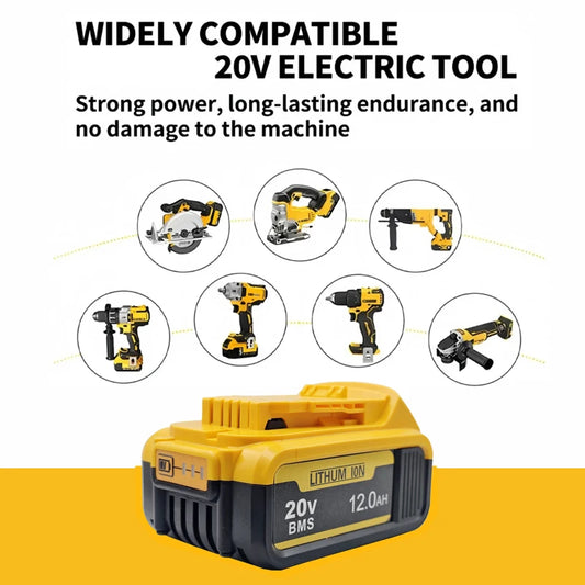 New High-power For DEWALT 20vbattery DCB200 DCB205 DCB206 * power tool 18V battery 3AH 8AH 12AH batteries DCD805