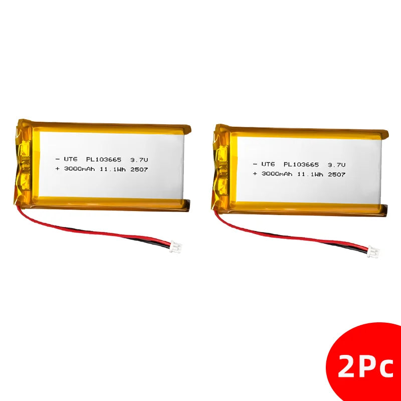 3.7V Lipo Battery 3000Mah PL103665 Lithium Li Polymer Batteries for T114 V2 LoRa 32 V3 Dev-board Node 1Pc