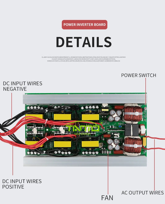 6kW circuit diagram DC AC power inverter 6000 watts 24v 220 solar power station inverter