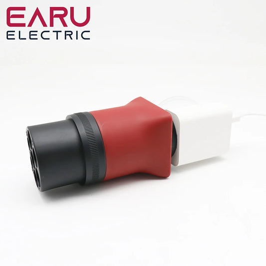 Portable 220V Type 2 Charger Male Plug to Schuko Socket EV Charging Adapter For EV Charger EV Connector