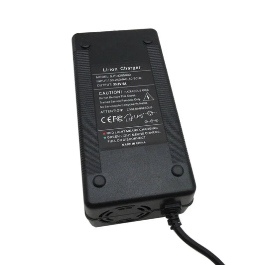 33.6V 5A 3A Lithium Battery Charger 28.8V 5A 29.6V 8S Li Ion 20AH 30AH Batterie Fast Charger DC Connector With Fan