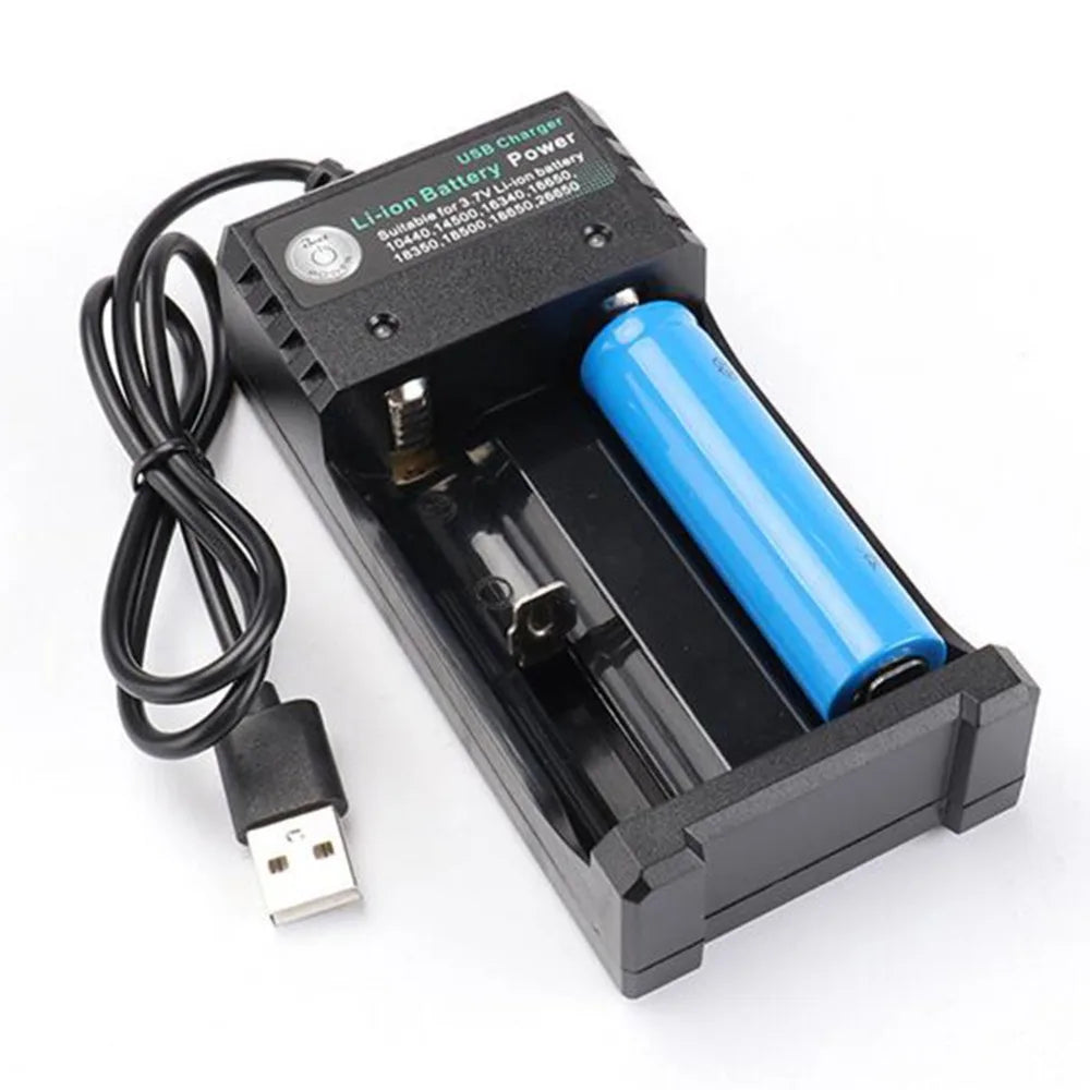 2 3 4 Slots 18650 Battery Charger 3.7V Portable Rechargeable Charger Lithium For 26650 18700 17670 16340 14500 10440 Batteries