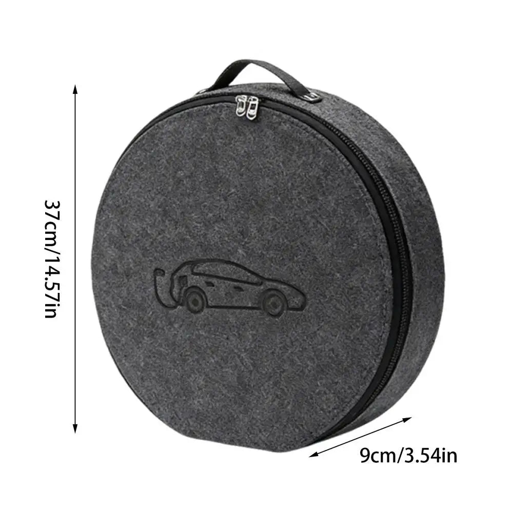 New Energy Vehicle Charging Gun Storage Bag Portable EV Charger Cable Bag Waterproof Auto EV Charging Jumper Storage Bag