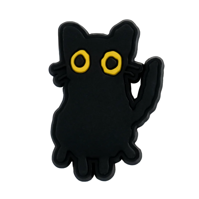 1pcs PVC Cats Charms for Clog Buckle Dollar Leaf Shoe Decorations Clips Accessories for Men Kids Favor Gifts Fit Wristband Gift