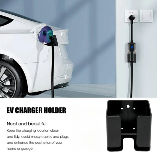 EV Charger Holder Stand Rack Wall Mounted Electric Vehicle Charging Box Holder Bracket Stand with Cable Management for J1772