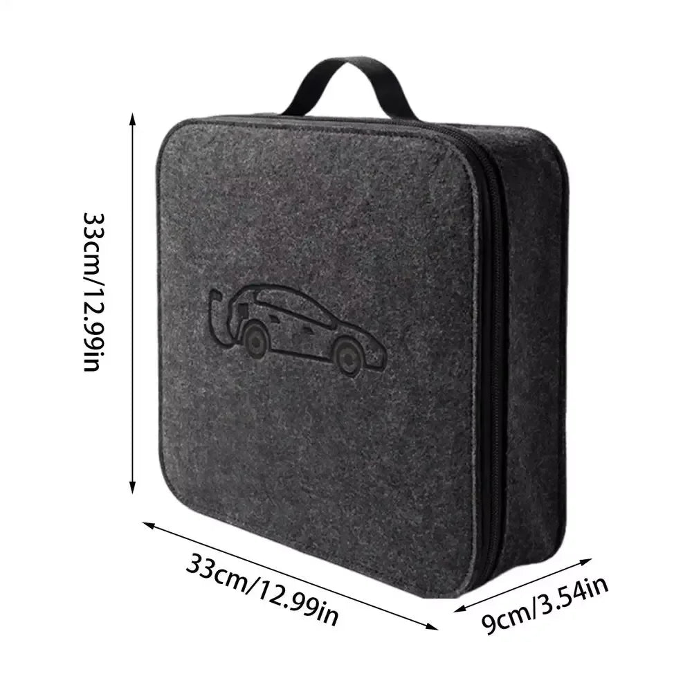 New Energy Vehicle Charging Gun Storage Bag Portable EV Charger Cable Bag Waterproof Auto EV Charging Jumper Storage Bag
