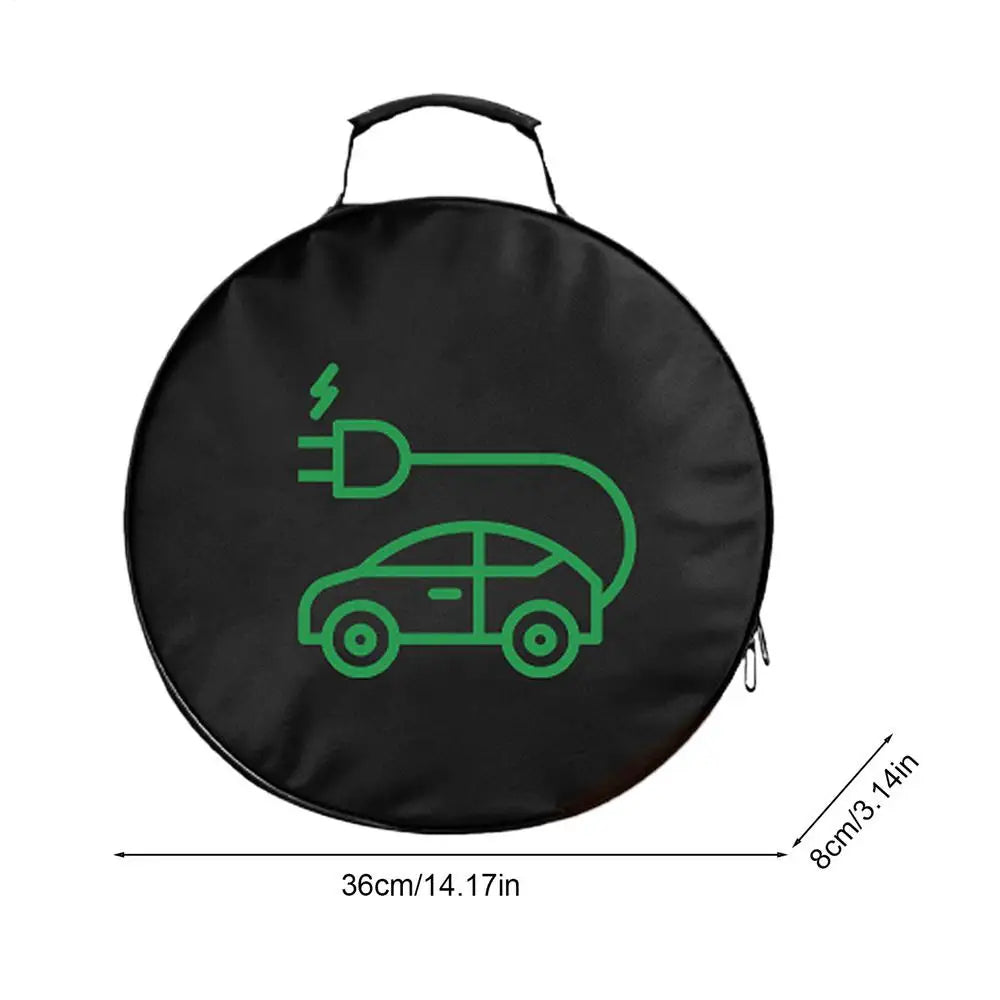 New Energy Vehicle Charging Gun Storage Bag Portable EV Charger Cable Bag Waterproof Auto EV Charging Jumper Storage Bag