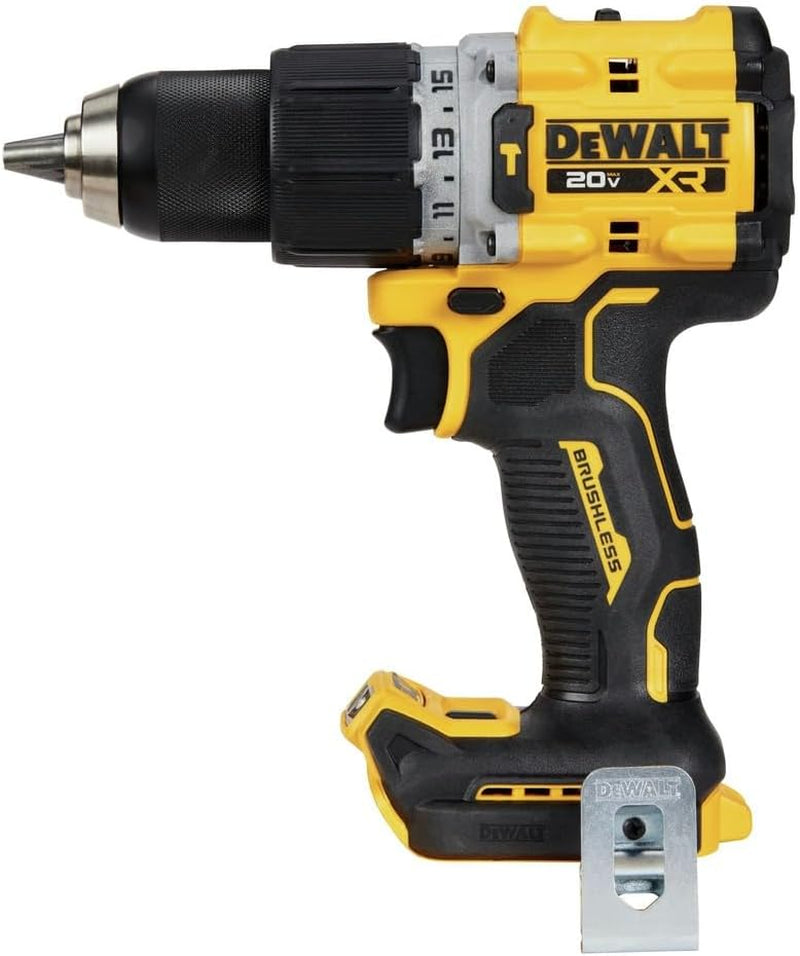 DEWALT 20V MAX Hammer Drill, 1/2", Cordless and Brushless, Compact with 2-Speed Setting, Bare Tool Only (DCD805B), Special Feature Variable Speed
