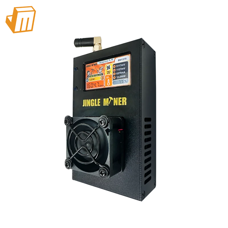 Jingle Miner BTC Solo Miner 1.2TH/S BM1370 ASIC Miner Chip BTC Solo Lite 5V DC  In Stock Air-Cooled Wi-Fi Crypto Bitcoin Miner