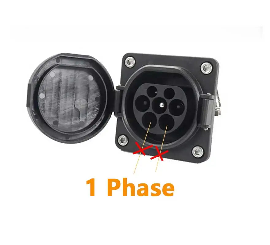 Erobot Electric Vehicle Cars Charging Evse Type 2 EV Inlet Sockets 16A-32A 1P 3 Phase For IEC 62196-2 EV Charger Adaptor Plug