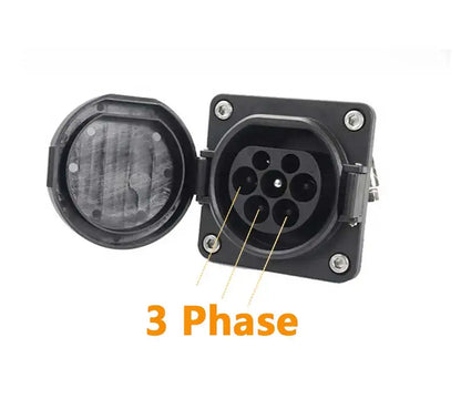 Erobot Electric Vehicle Cars Charging Evse Type 2 EV Inlet Sockets 16A-32A 1P 3 Phase For IEC 62196-2 EV Charger Adaptor Plug