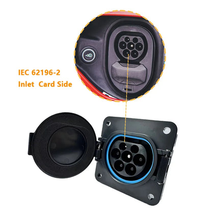 Erobot Electric Vehicle Cars Charging Evse Type 2 EV Inlet Sockets 16A-32A 1P 3 Phase For IEC 62196-2 EV Charger Adaptor Plug