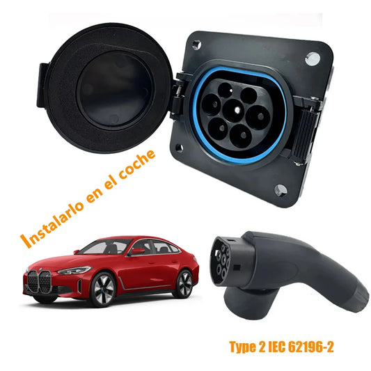 Erobot Electric Vehicle Cars Charging Evse Type 2 EV Inlet Sockets 16A-32A 1P 3 Phase For IEC 62196-2 EV Charger Adaptor Plug