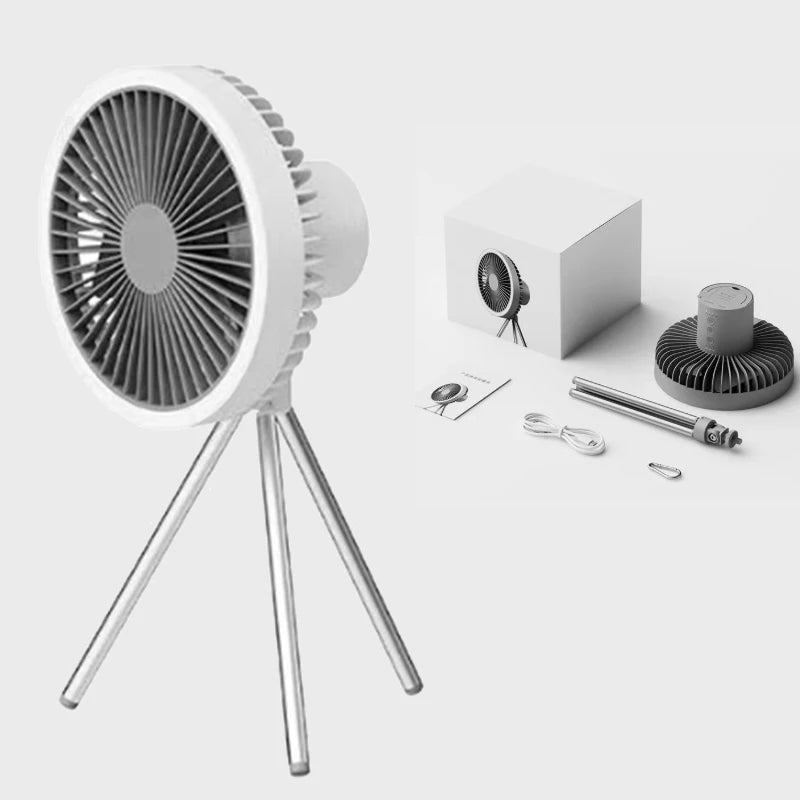 1200mAh Camping Fan Rechargeable Desktop Portable Circulator Wireless Ceiling Electric Fan with Power Bank Lighting chandelier